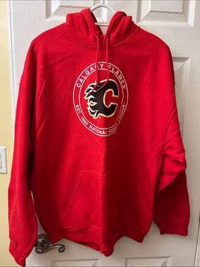 Red Pullover Hoodie - NHL Team Logo